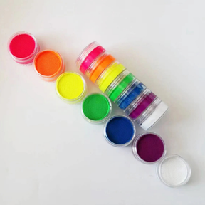 Conjunto de Pintura Facial Arco-íris para Copa do Mundo Neon Split Cake Corporal