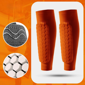 World Cup Football Shin Guard Sleeves Honeycomb Padded Compression