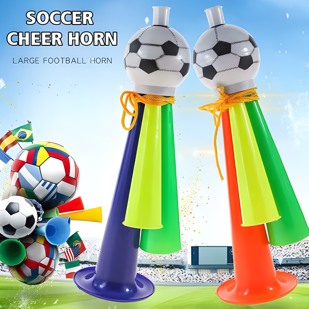Conjunto de Cornetas Vuvuzela Barulhentas para Torcida de Futebol, Festas em Estádio e Eventos