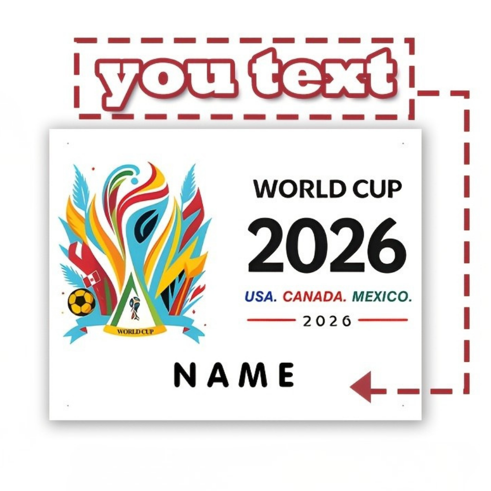 Bandeira de Parede México Personalizada Nome de Torcedor de Futebol