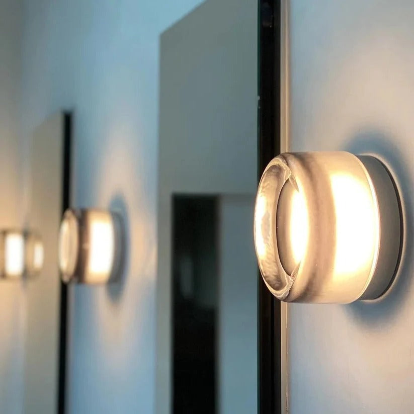 Arandela de Parede LED em Vidro Dimple Moderno