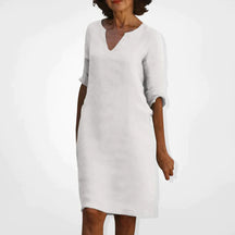 Vestido de verão com decote em V