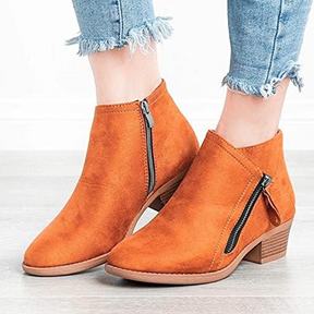 Botas ortopédicas de couro femininas