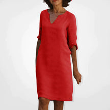 Vestido de verão com decote em V