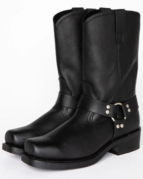 Men's Black Harness Boot - 11 Inch Tall