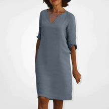 Vestido de verão com decote em V