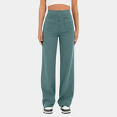 Calça Feminina Casual de Cintura Alta