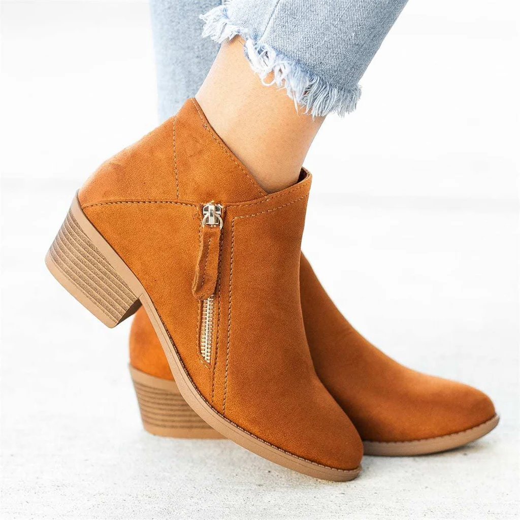 Botas ortopédicas de couro femininas