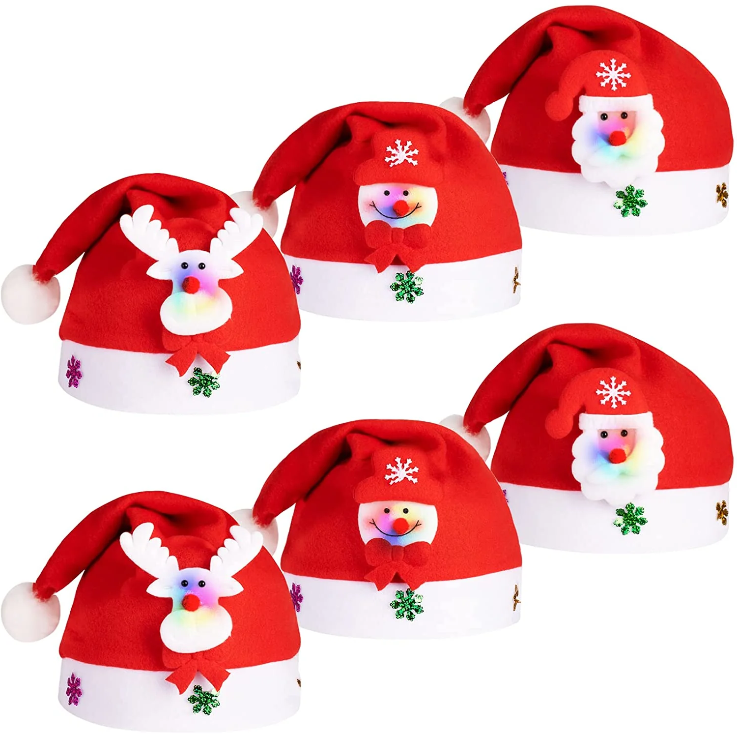 Merry Christmas LED Light Hat Santa Claus