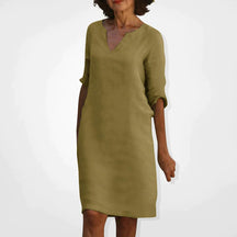Vestido de verão com decote em V