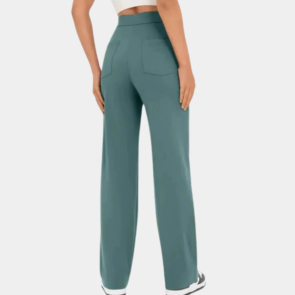 Calça Feminina Casual de Cintura Alta