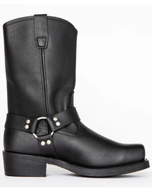 Men's Black Harness Boot - 11 Inch Tall