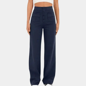 Calça Feminina Casual de Cintura Alta