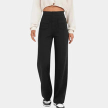 Calça Feminina Casual de Cintura Alta