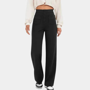 Calça Feminina Casual de Cintura Alta