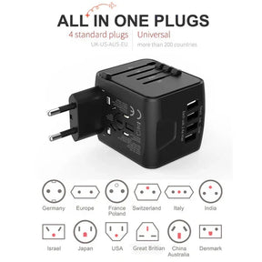Adaptador de Viagem com Múltiplas Portas