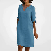 Vestido de verão com decote em V