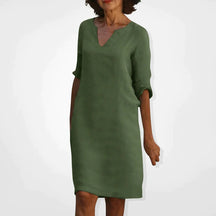 Vestido de verão com decote em V