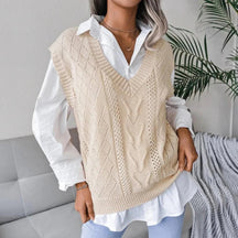 Women's V-Neck Knitted Cardigan