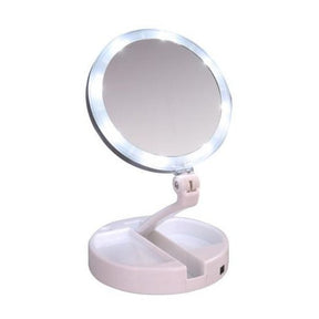 LED Folding Vanity Mirror