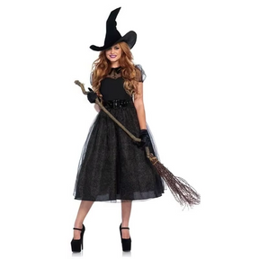 Official Witch Costume Masquerade Party Adult Role-Play