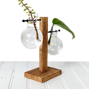 Wooden Frame Hydroponic Plant Vase