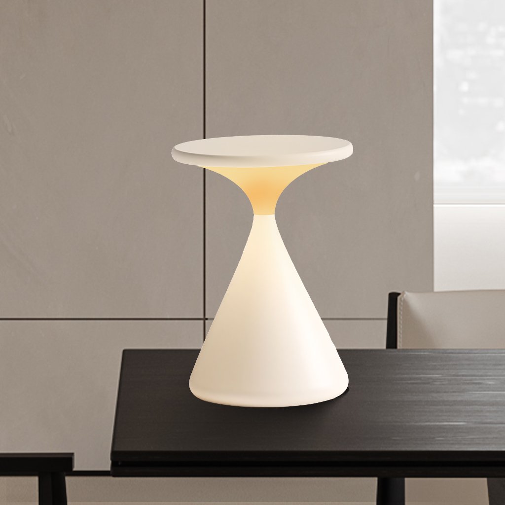 Luminária de Mesa Sem Fio Aurora | Design de Ampulheta