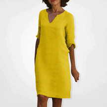 Vestido de verão com decote em V
