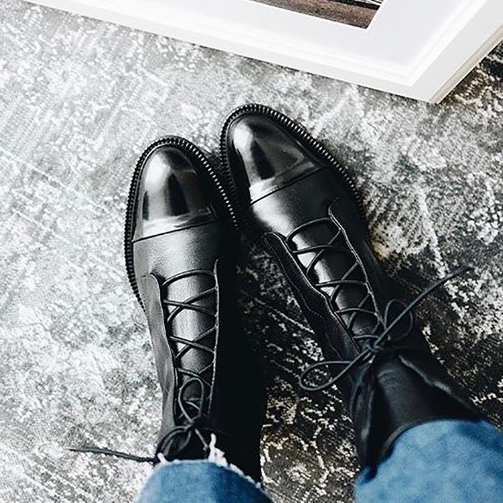 Vintage Heeled Ankle Boots For Women
