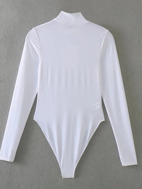 Long Sleeve Bodysuit - Turtleneck Collar