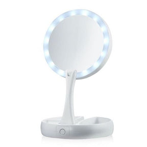 LED Folding Vanity Mirror