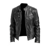 Jaqueta de couro masculina