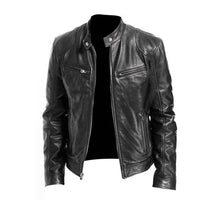 Jaqueta de couro masculina
