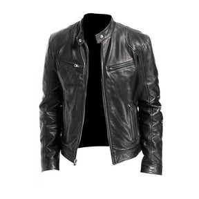 Jaqueta de couro masculina