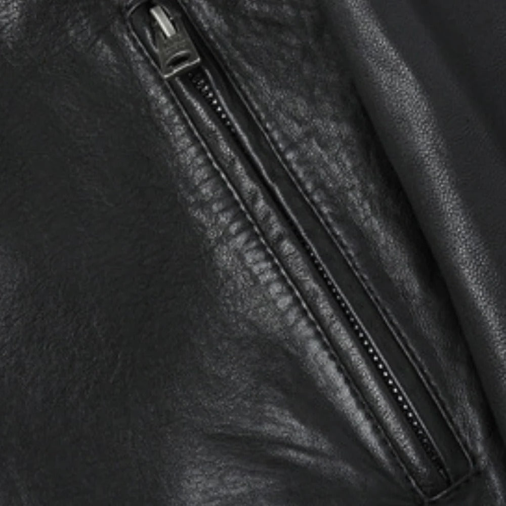Jaqueta de couro masculina
