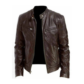 Jaqueta de couro masculina