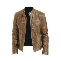 Jaqueta de couro masculina