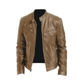 Jaqueta de couro masculina
