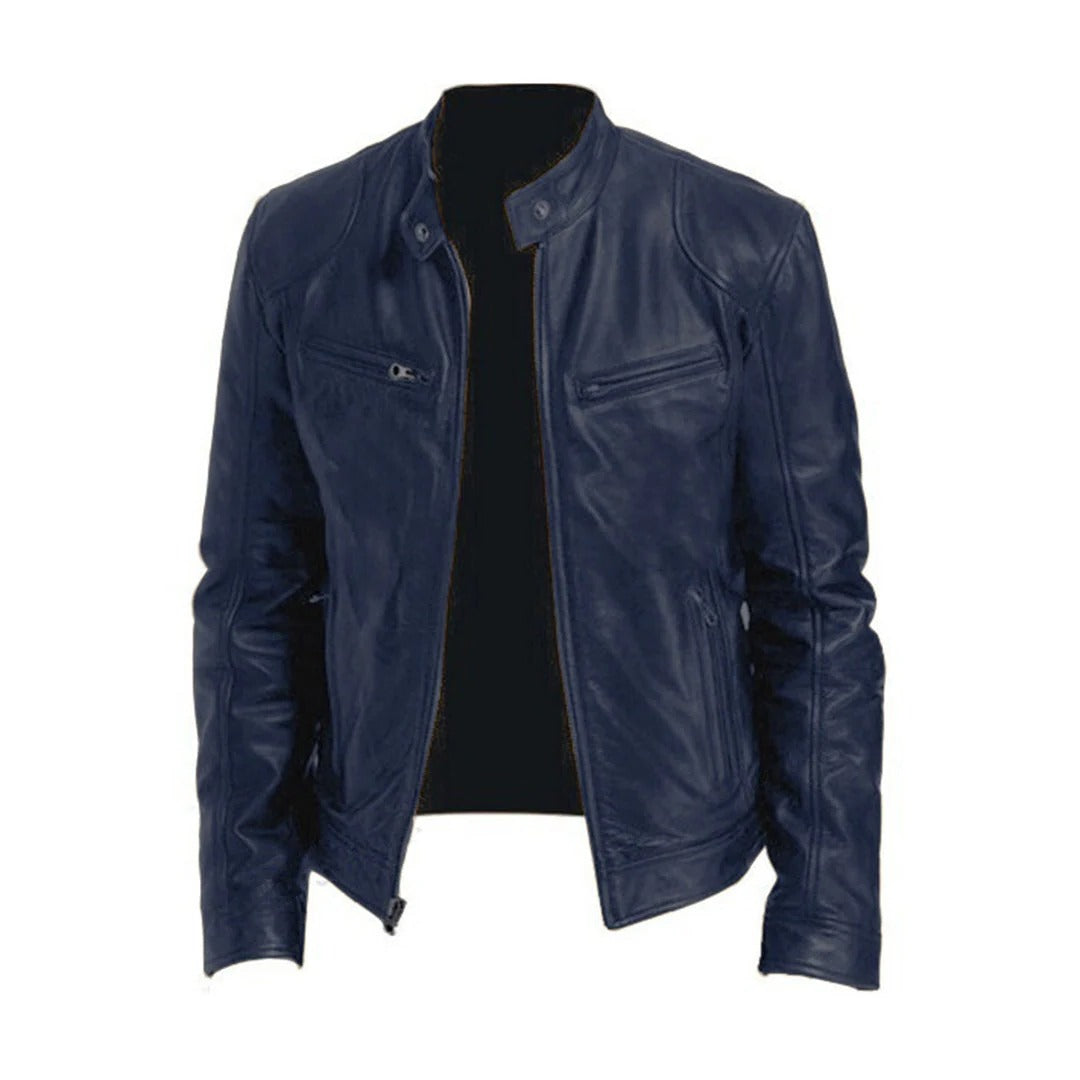 Jaqueta de couro masculina