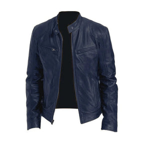 Jaqueta de couro masculina
