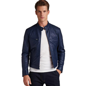 Jaqueta de couro masculina