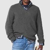 Suéter Business Casual com Zíper