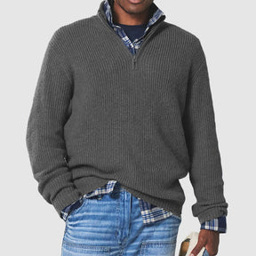 Suéter Business Casual com Zíper