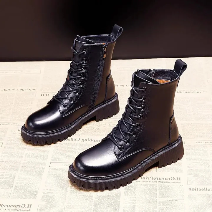 Botas de inverno de couro