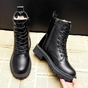 Botas de inverno de couro
