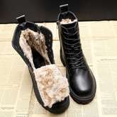 Botas de inverno de couro