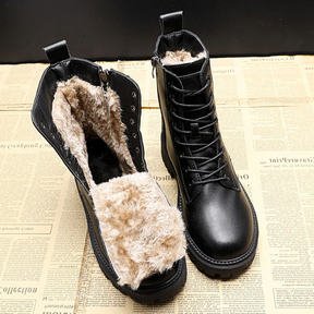 Botas de inverno de couro