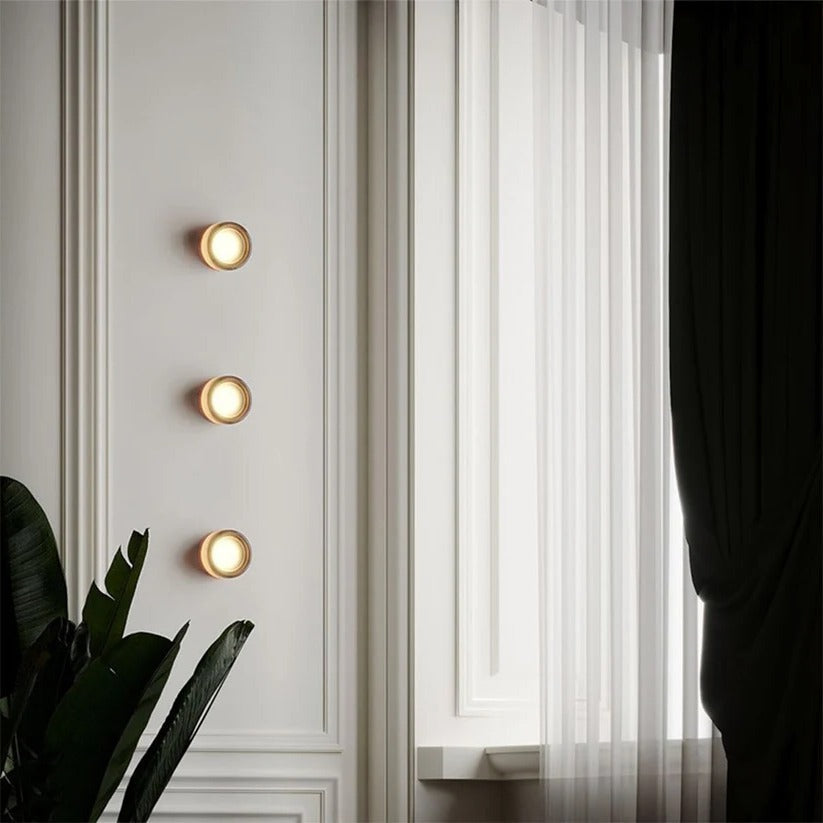 Arandela de Parede LED em Vidro Dimple Moderno
