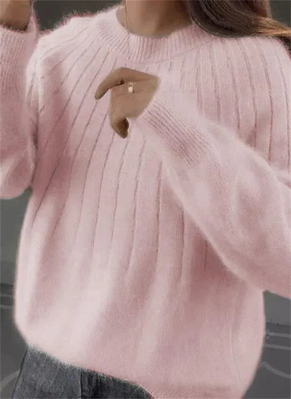 Suéter de Tricô de Cashmere Macio para Mulheres - Quente e Luxuoso