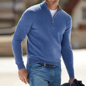 Men's Cashmere Zipper Basic Sweater